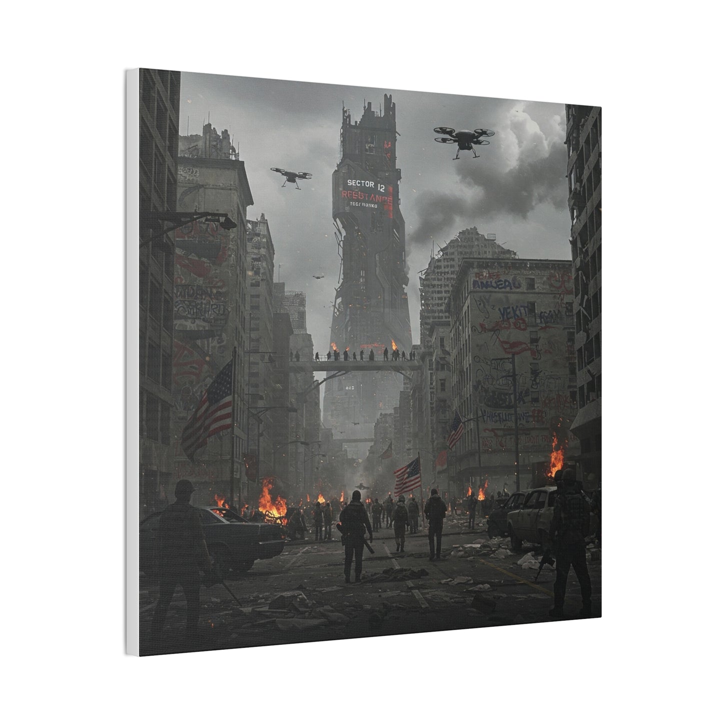 Dystopian Canvas Wall Art - Urban Apocalypse - Premium Canvas from Concordia Style Boutique - Just $82.70! Shop now at Concordia Style Boutique