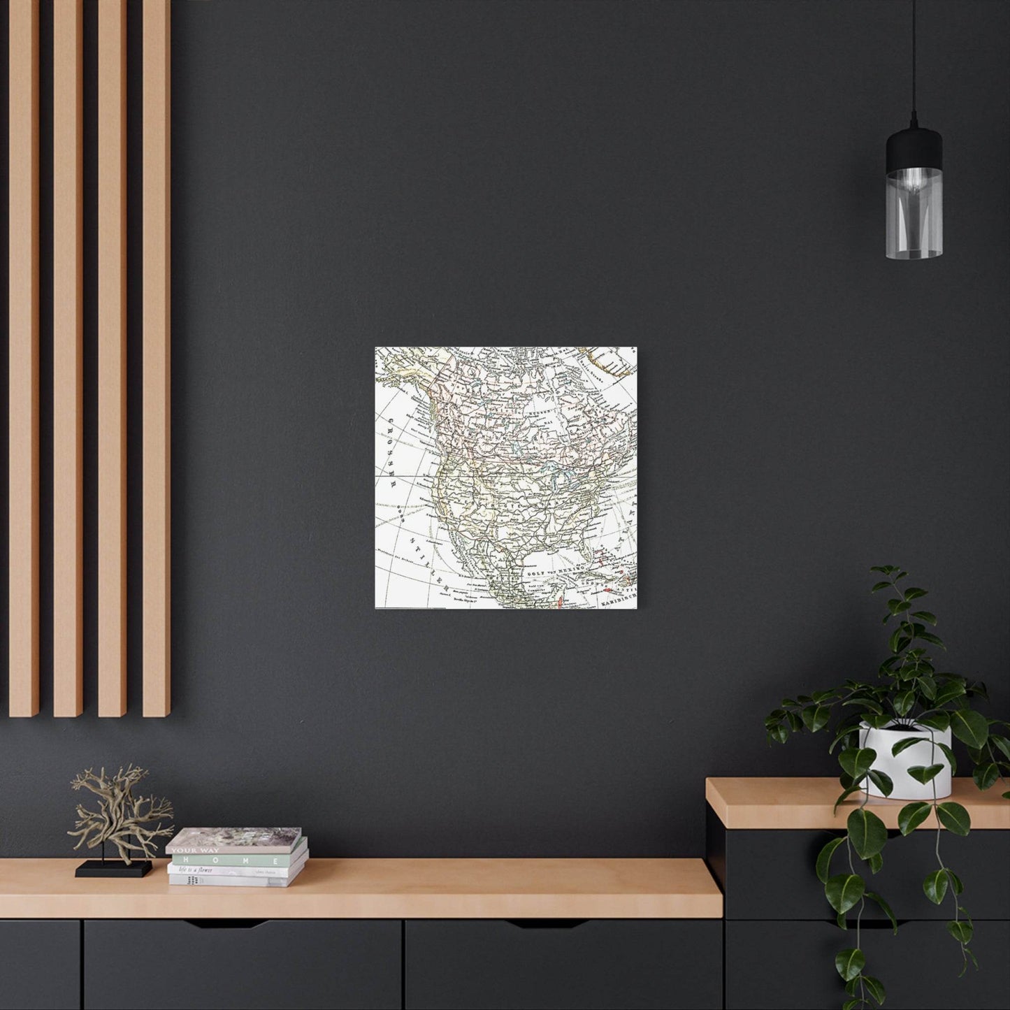 Vintage Map Canvas Print - Classic North America Wall Art - Concordia Style Boutique