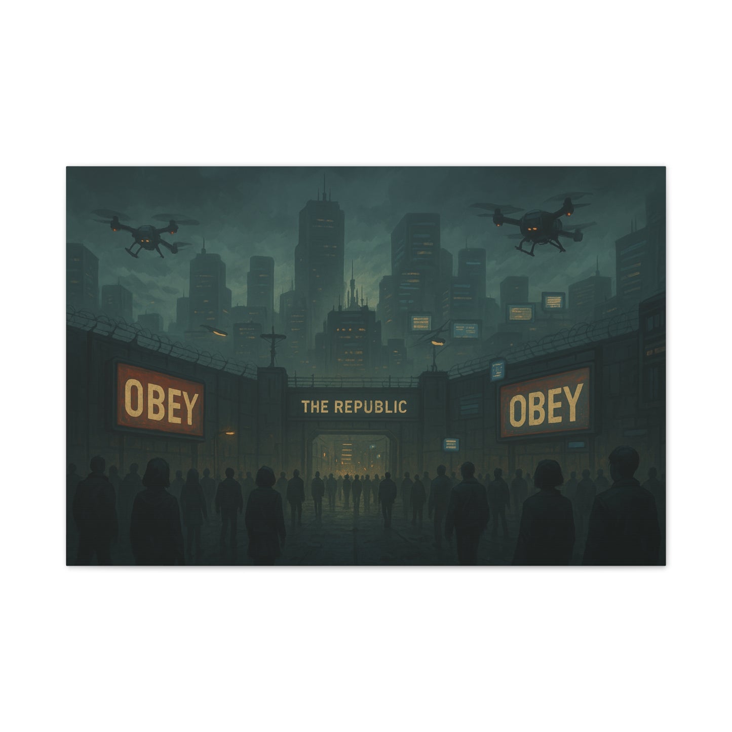 Dystopian Art Canvas Print - 'Obey the Republic' - Premium Canvas from Concordia Style Boutique - Just $125.07! Shop now at Concordia Style Boutique