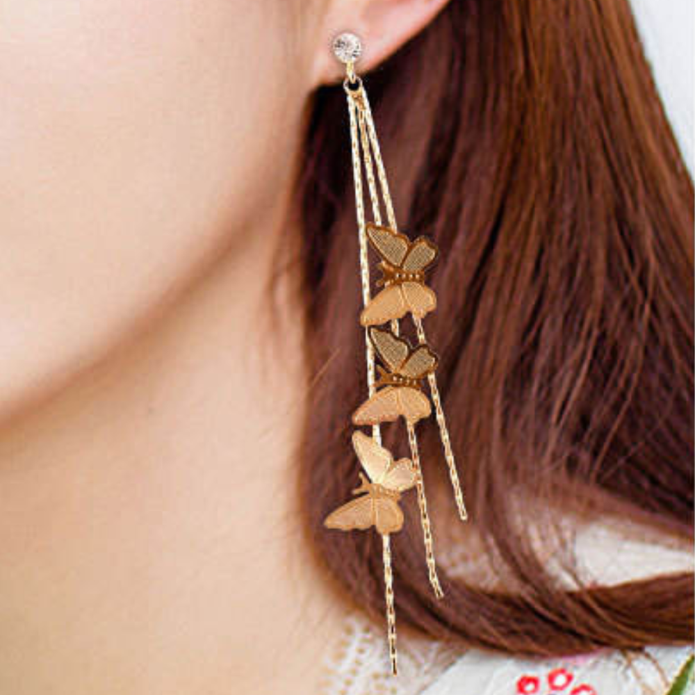 BUTTERFLY DANGLING EARRINGS (PAIR) - Concordia Style Boutique