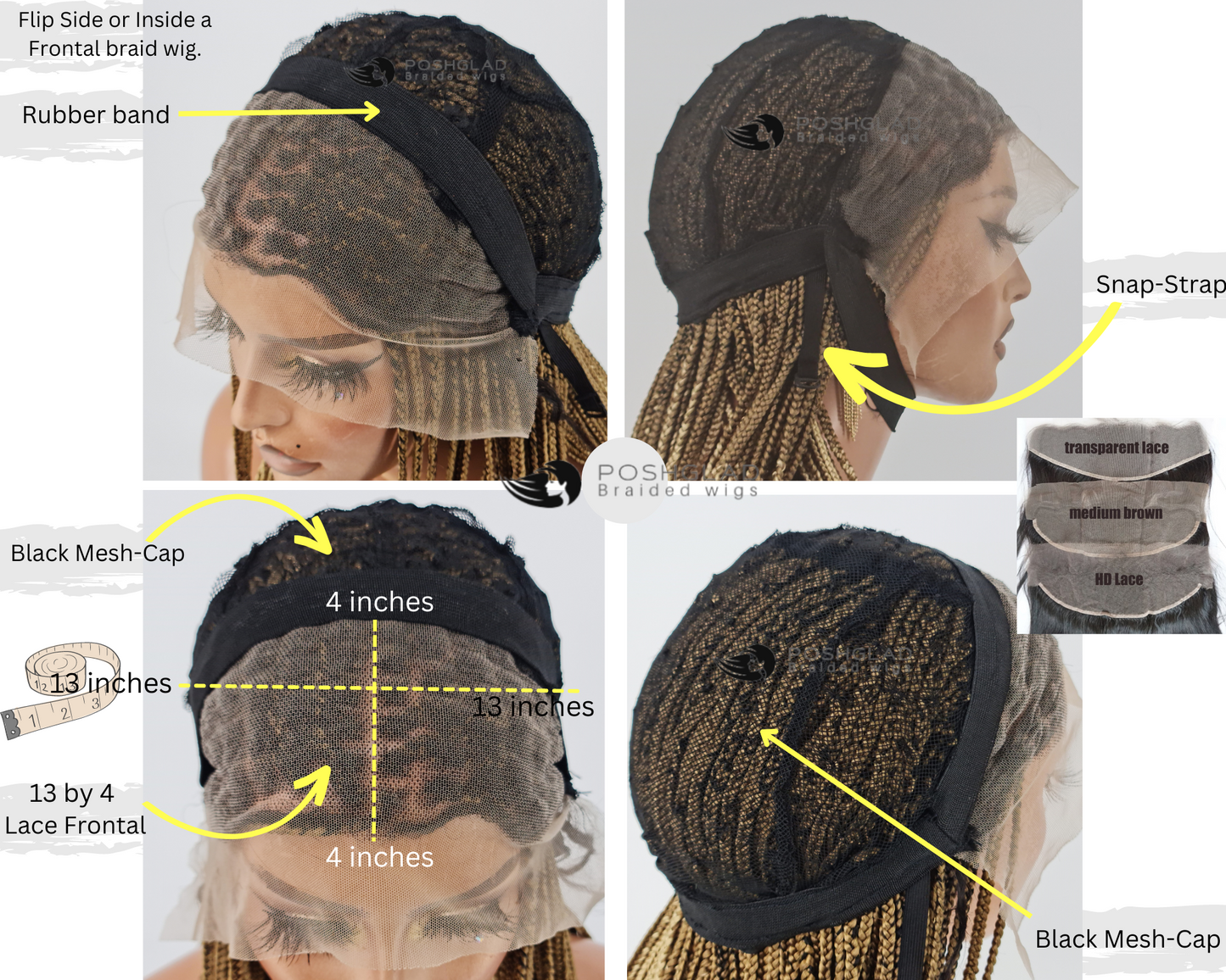 13 by 4 Frontal Box Braid Wig - Ife