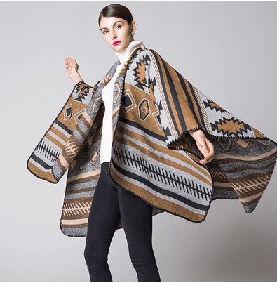 Geometric puzzle cloak - Concordia Style Boutique