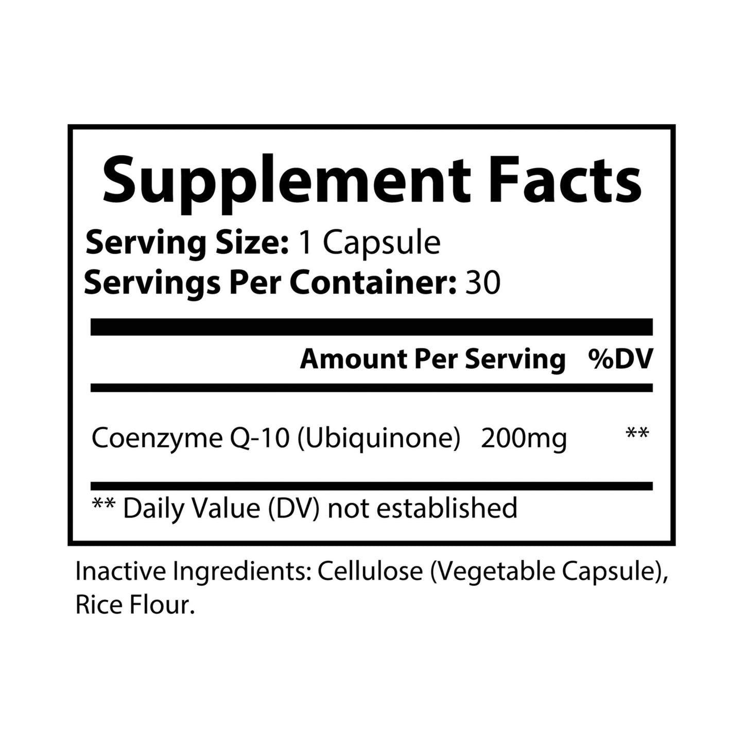 CoQ10 (Ubiquinone) Supplement (30 Capsules) - Concordia Style Boutique