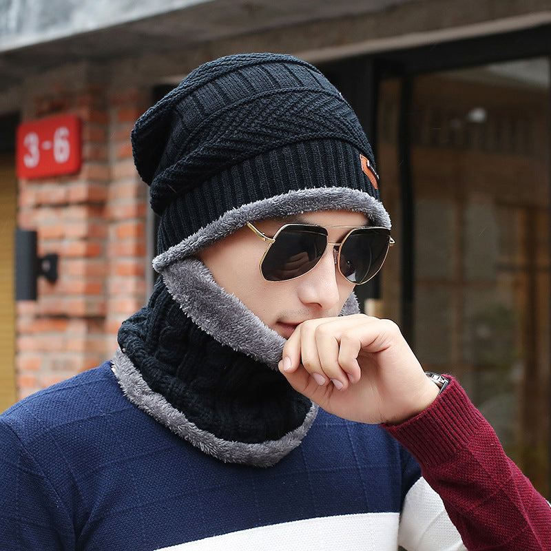 Men's Knitted Wool Hat Casual Warm Bib - Concordia Style Boutique