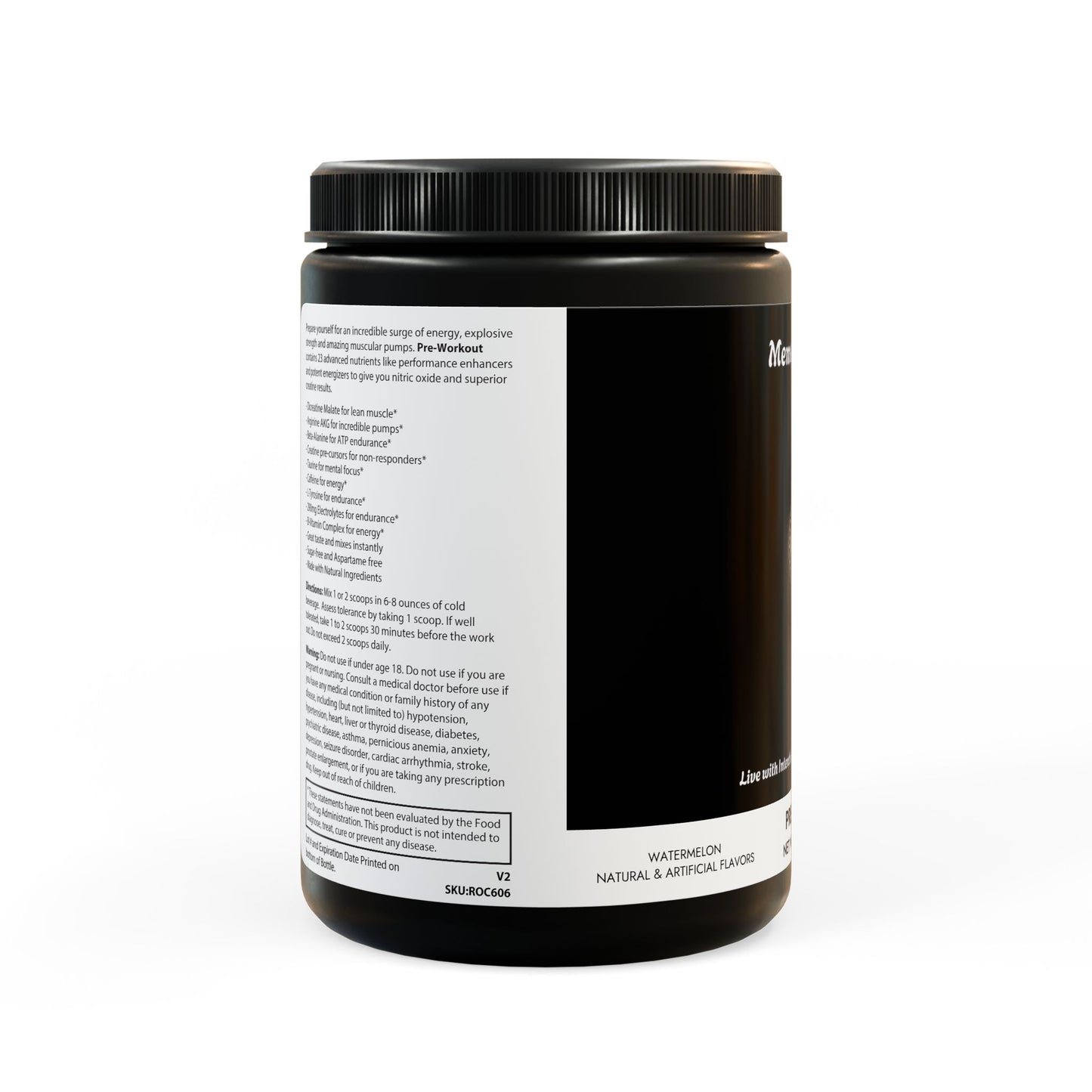 Pre-Workout Supplement, Watermelon (300 g, 10.58 oz) - "Memento Mori" - Premium Food Supplements from Concordia Style Boutique - Just $28.30! Shop now at Concordia Style Boutique