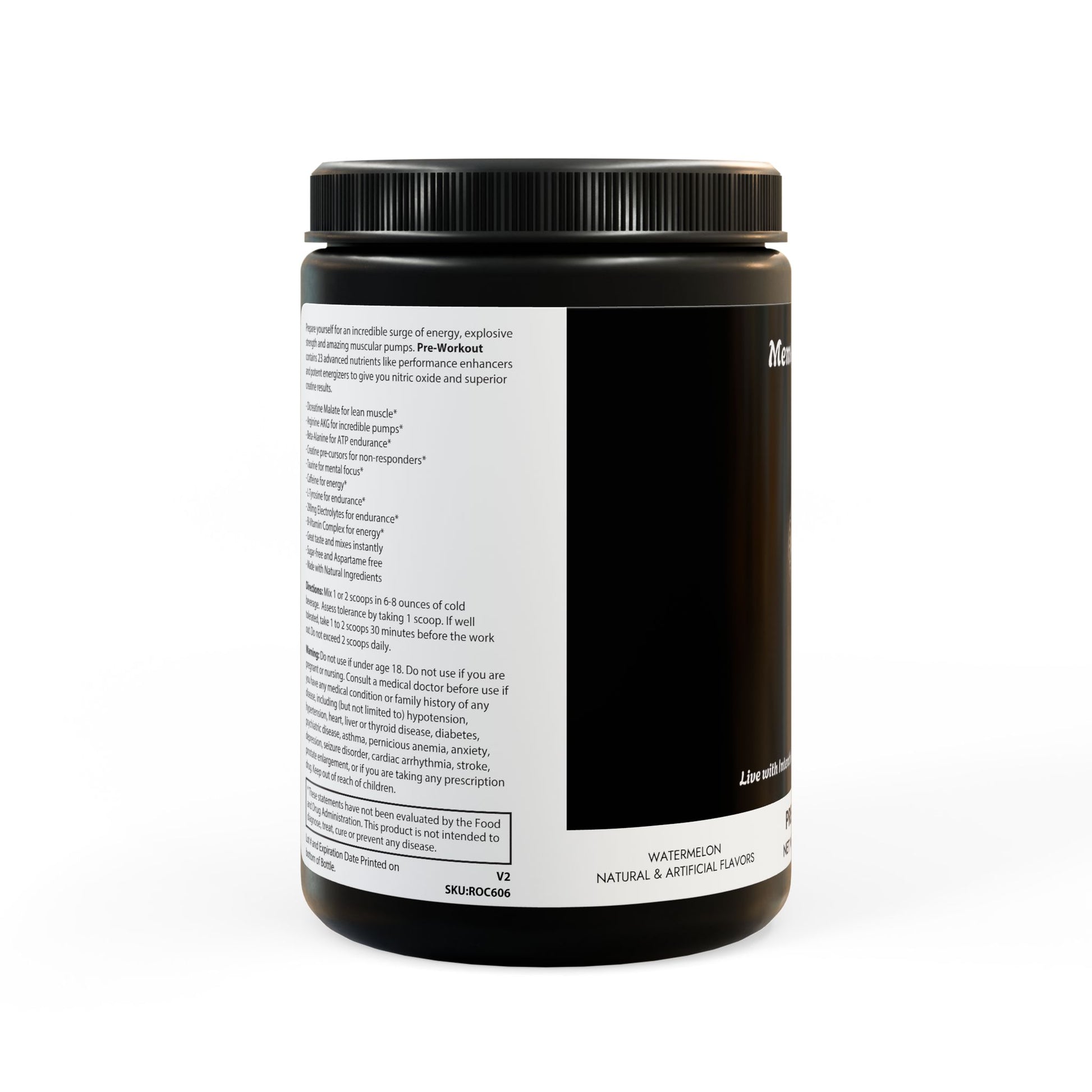Pre-Workout Supplement, Watermelon (300 g, 10.58 oz) - "Memento Mori" - Premium Food Supplements from Concordia Style Boutique - Just $28.30! Shop now at Concordia Style Boutique
