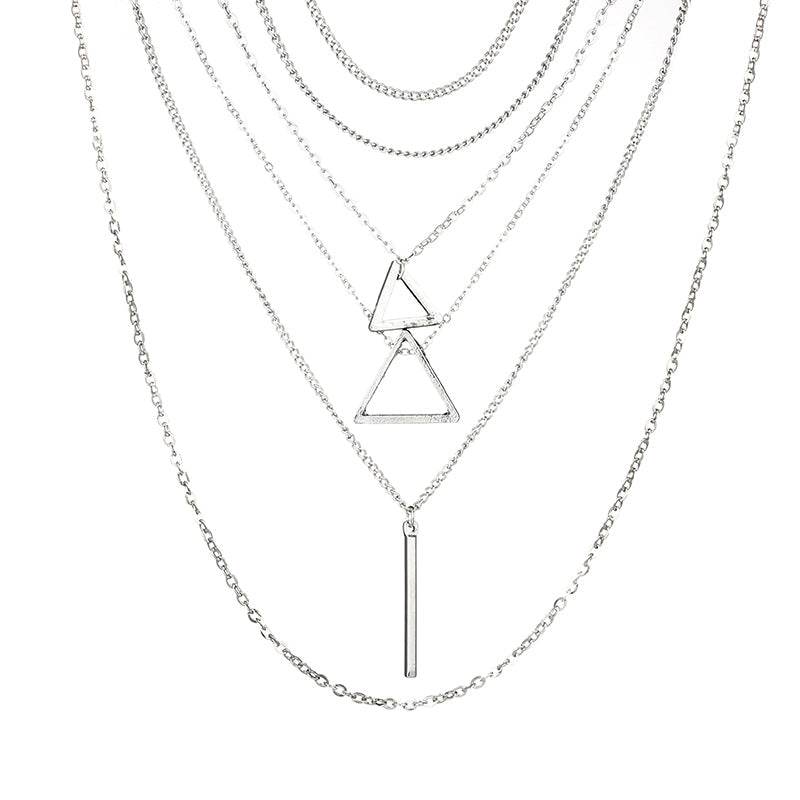 Triangle Bar Pendant Multilayer Women's Necklace - Concordia Style Boutique