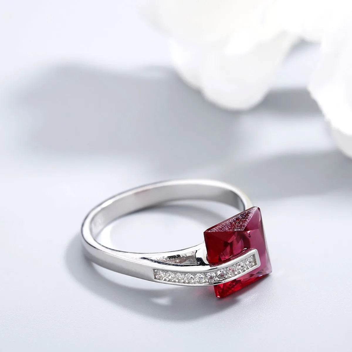 925 Sterling Silver Inlaid Zircon Ring - Concordia Style Boutique