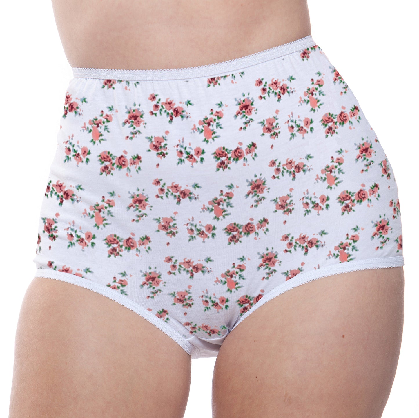 100% Cotton Full Coverage Panty Floral Print 6 Pack - Concordia Style Boutique