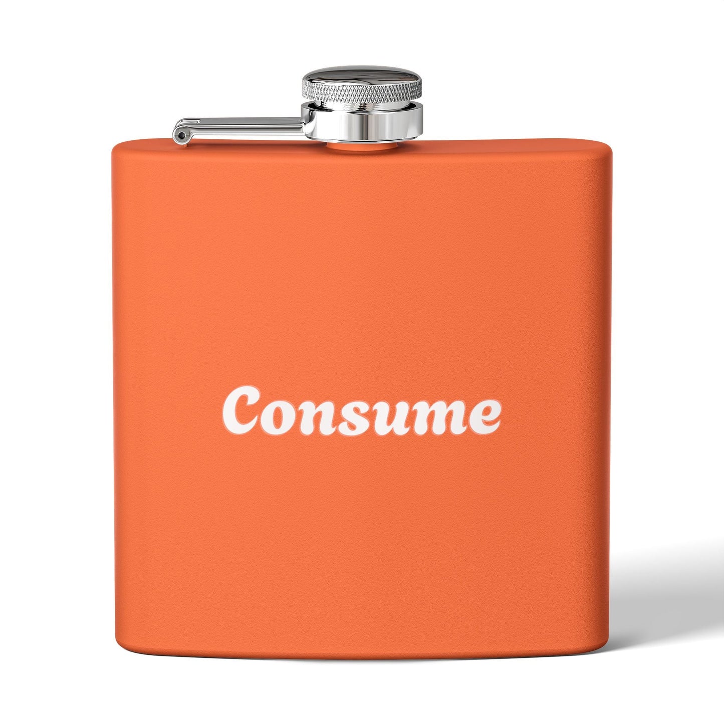 "Consume" - 6 oz Stainless Steel Flask - Premium 6 oz Stainless Steel Hip Flask from Concordia Style Boutique - Just $28.88! Shop now at Concordia Style Boutique
