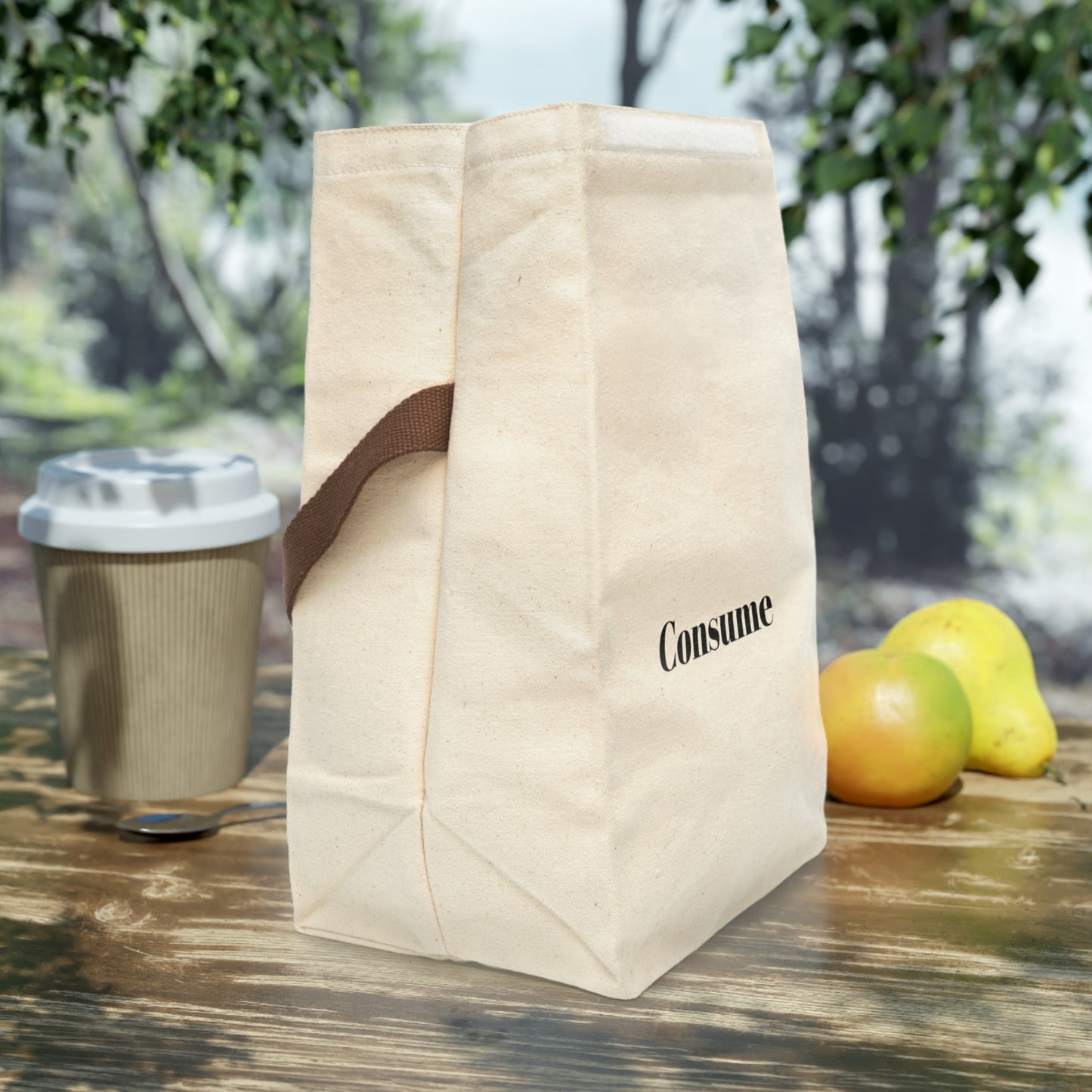 Canvas Lunch Bag With Strap - "Consume" - Premium Bags from Concordia Style Boutique - Just $18.97! Shop now at Concordia Style Boutique