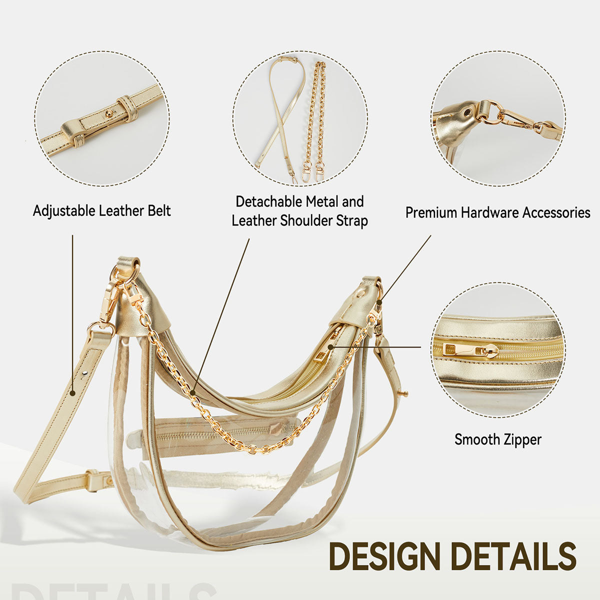 Clear Fanny Pack - Stadium Approved For Women & Men - Concordia Style Boutique