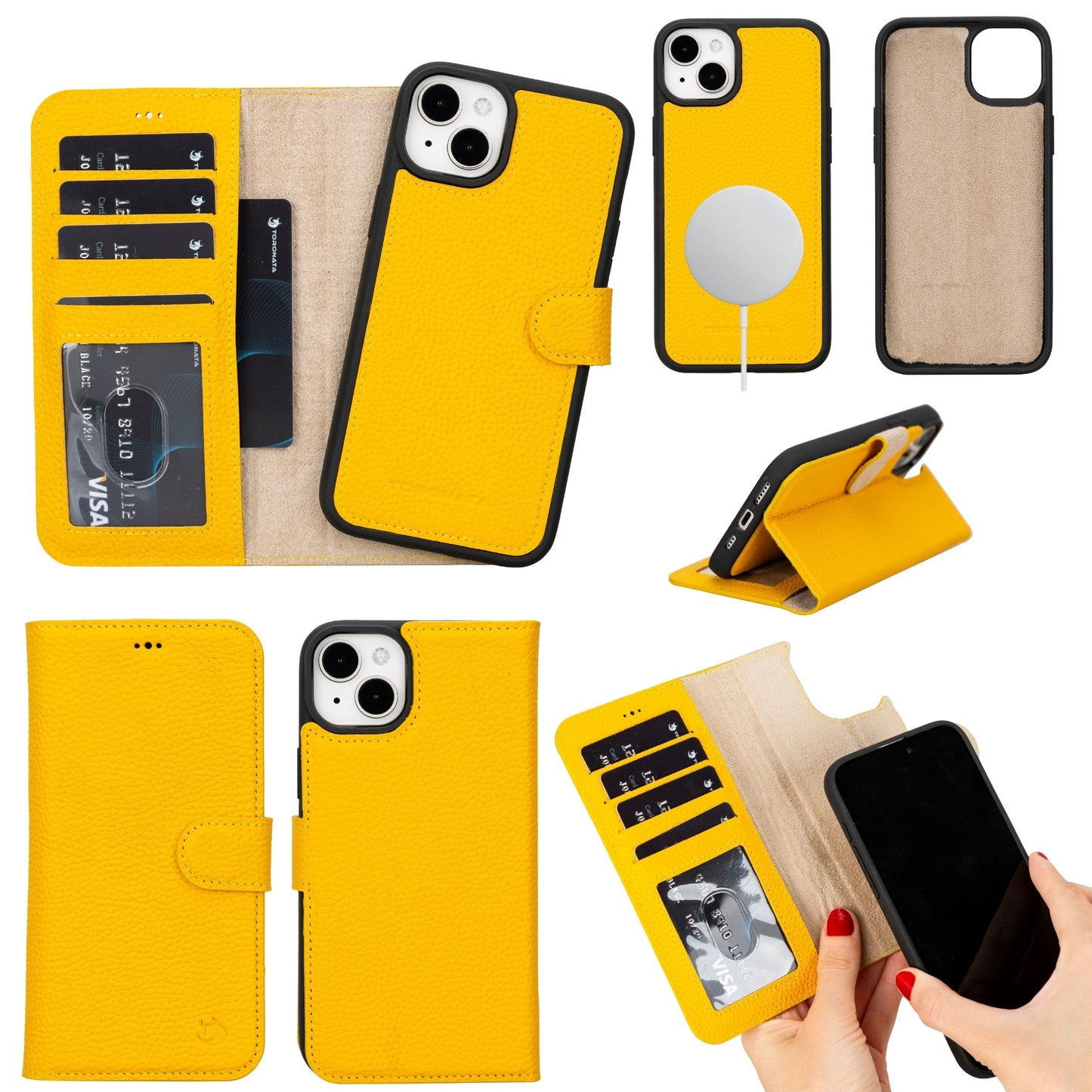 Casper Leather iPhone 15 Wallet Case | Detachable MagSafe Compatible RFID Protection - Concordia Style Boutique