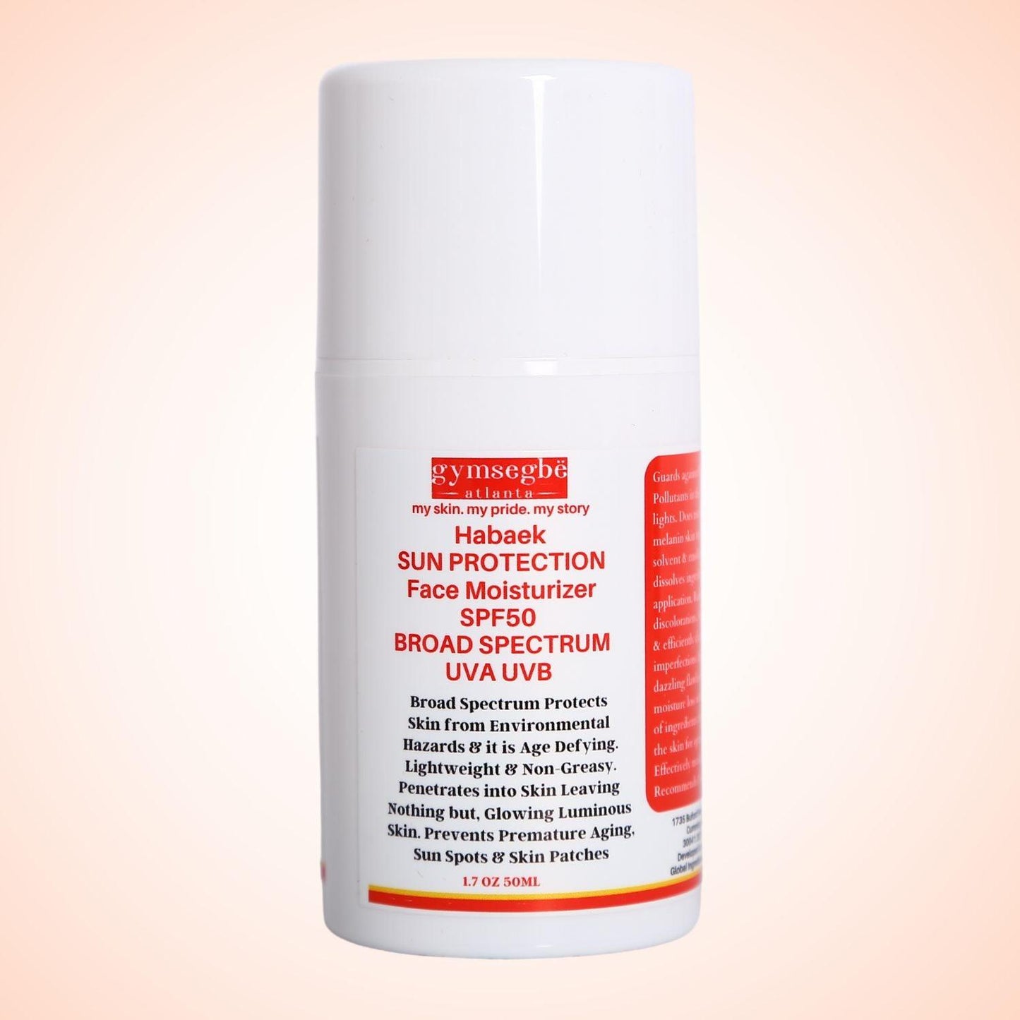 Habaek Sun Protection Face Moisturizer SPF50 - Concordia Style Boutique