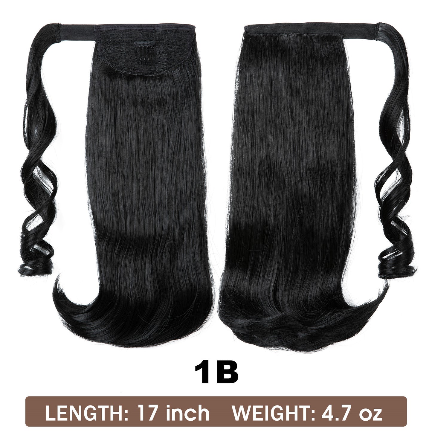 Wig Ponytail Long Straight Hair Elastic Velcro - Concordia Style Boutique