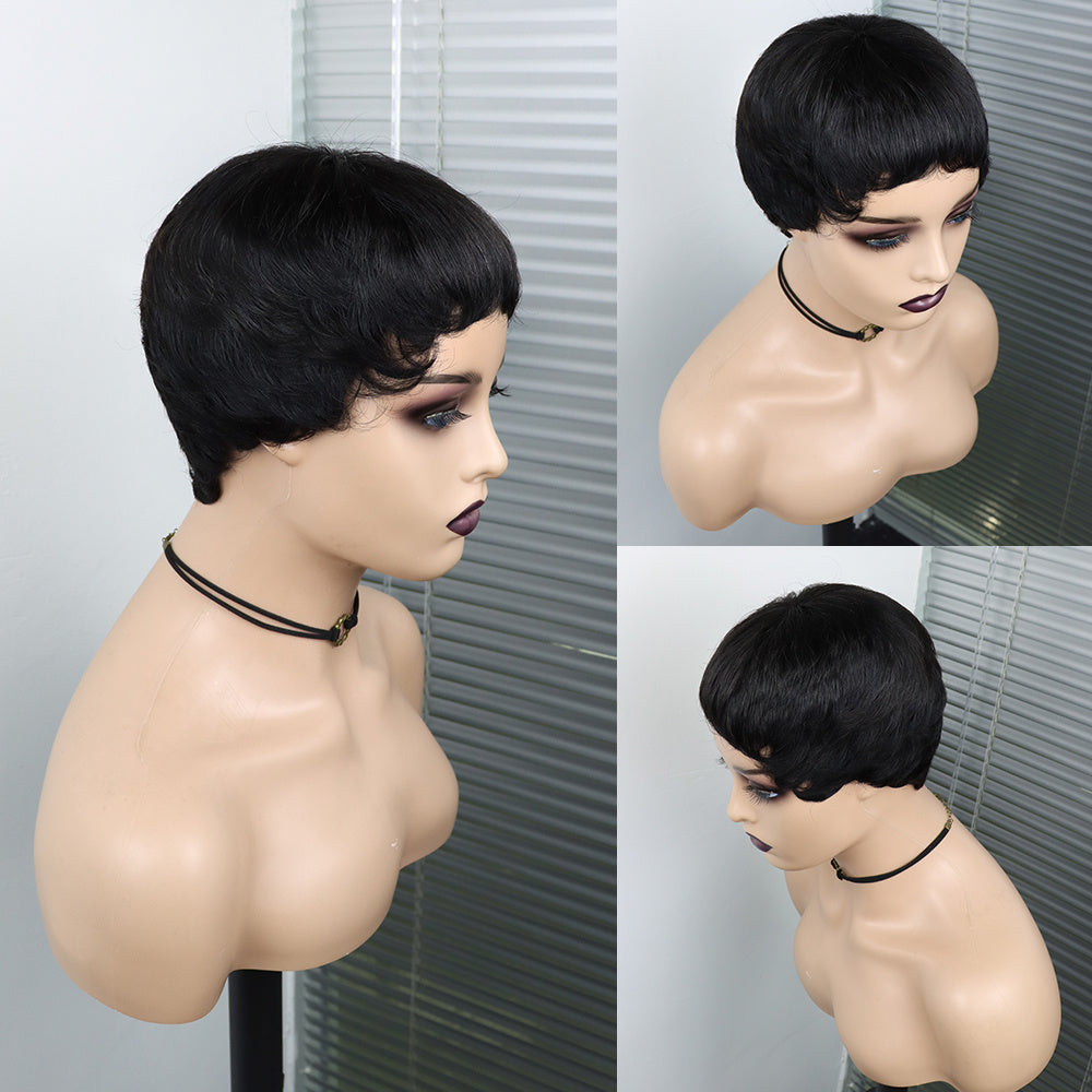 Women's Short Black Curly Wig - Concordia Style Boutique