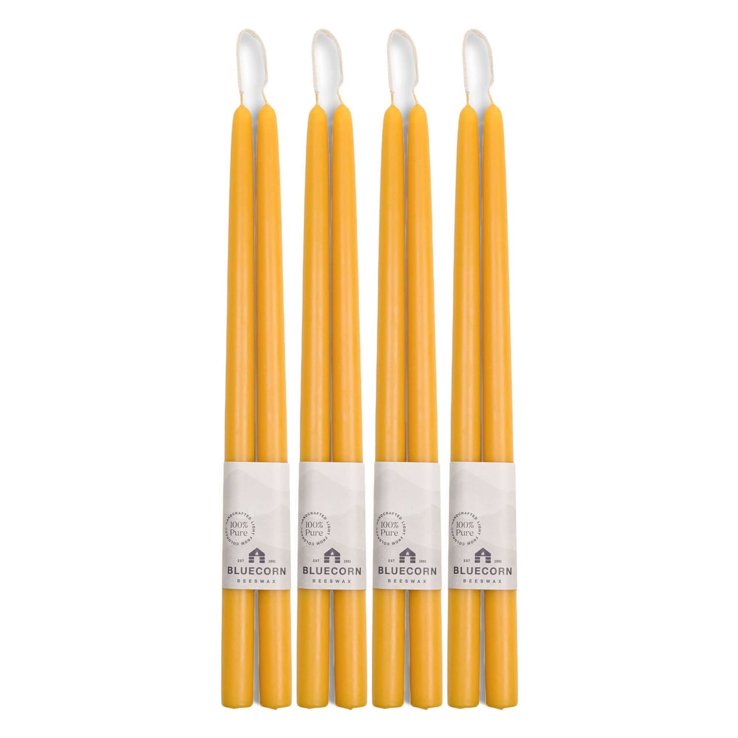 Hand-Dipped Beeswax Taper Candles - Bulk 4-Pair Bundle - Concordia Style Boutique
