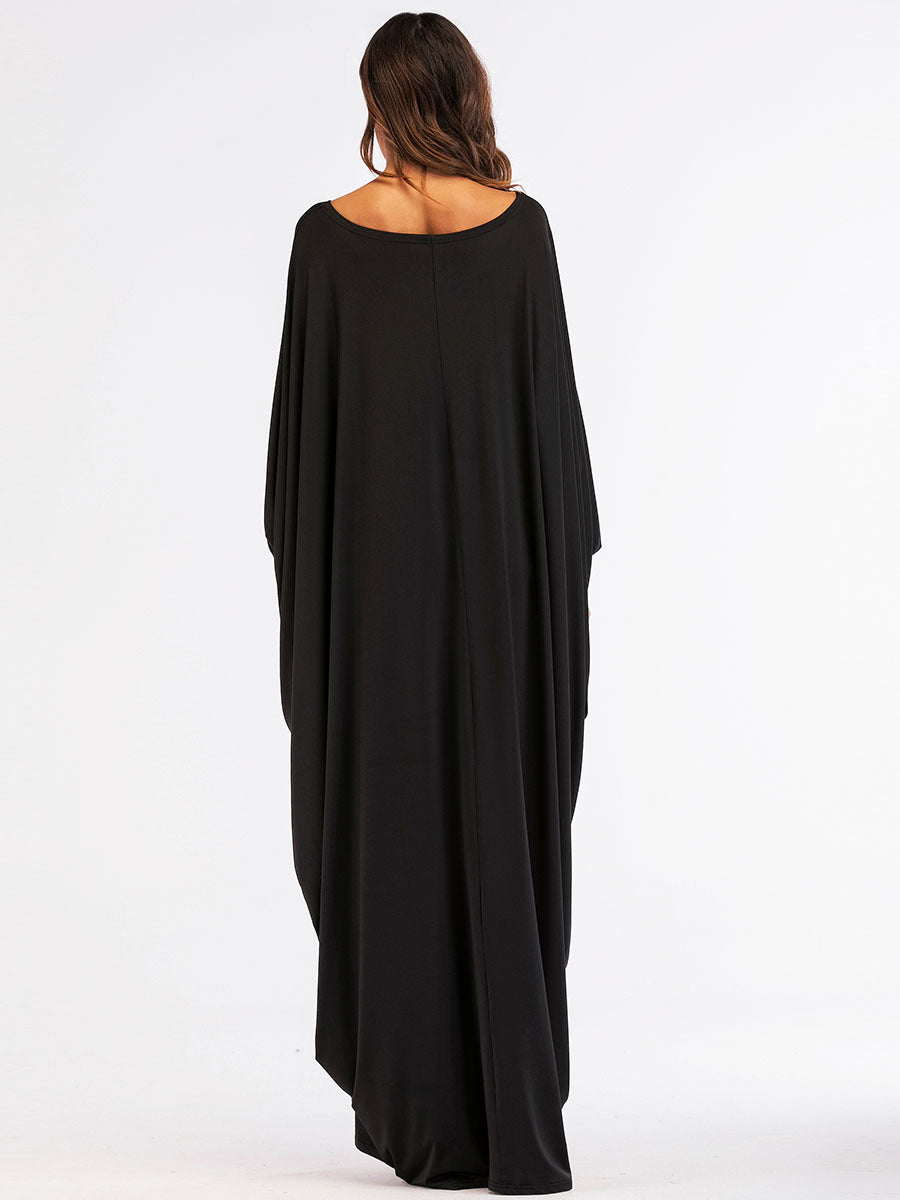 Leopard Knit Bat Sleeve Dress Muslim Robe Ramadan - Premium robe from erDouckan - Just $87.99! Shop now at Concordia Style Boutique