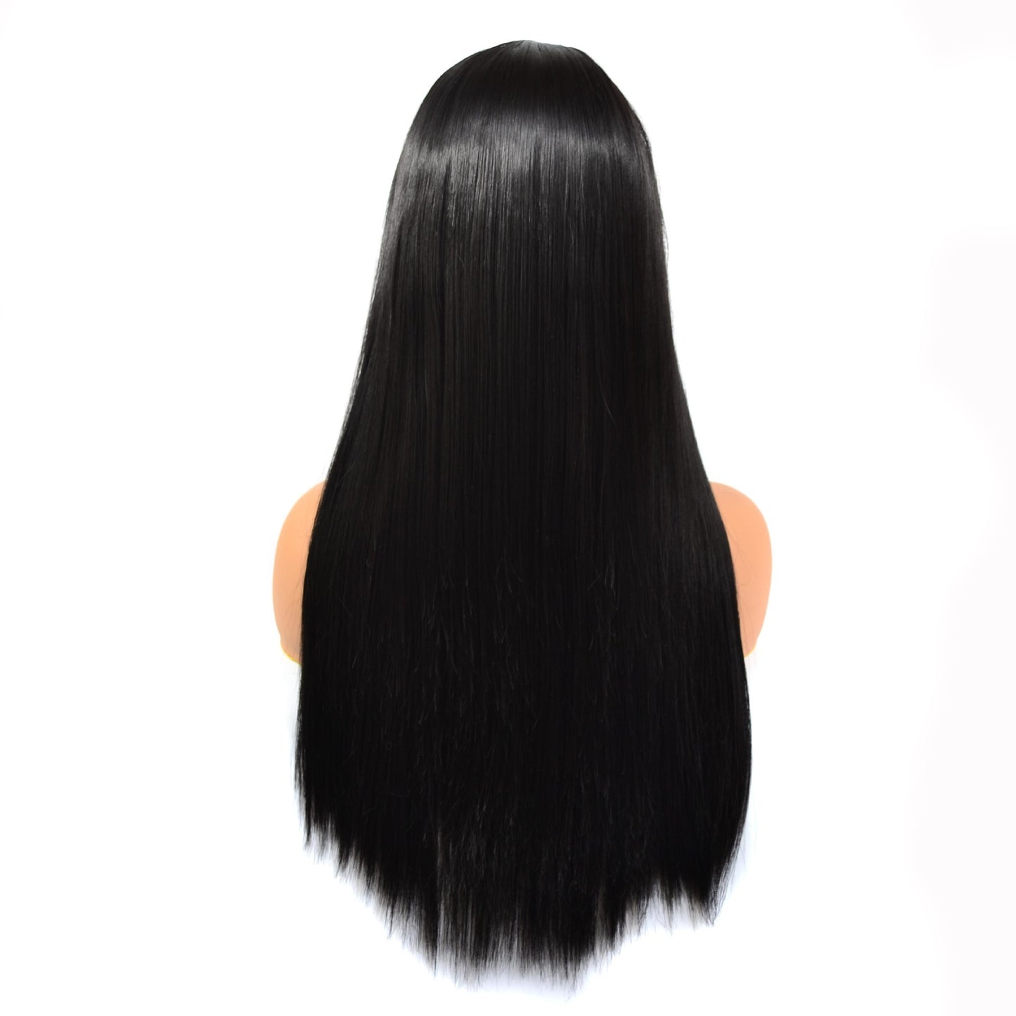 Amazon African Wig - Long Straight Hair with Full Bangs and Flat Bangs - Concordia Style Boutique