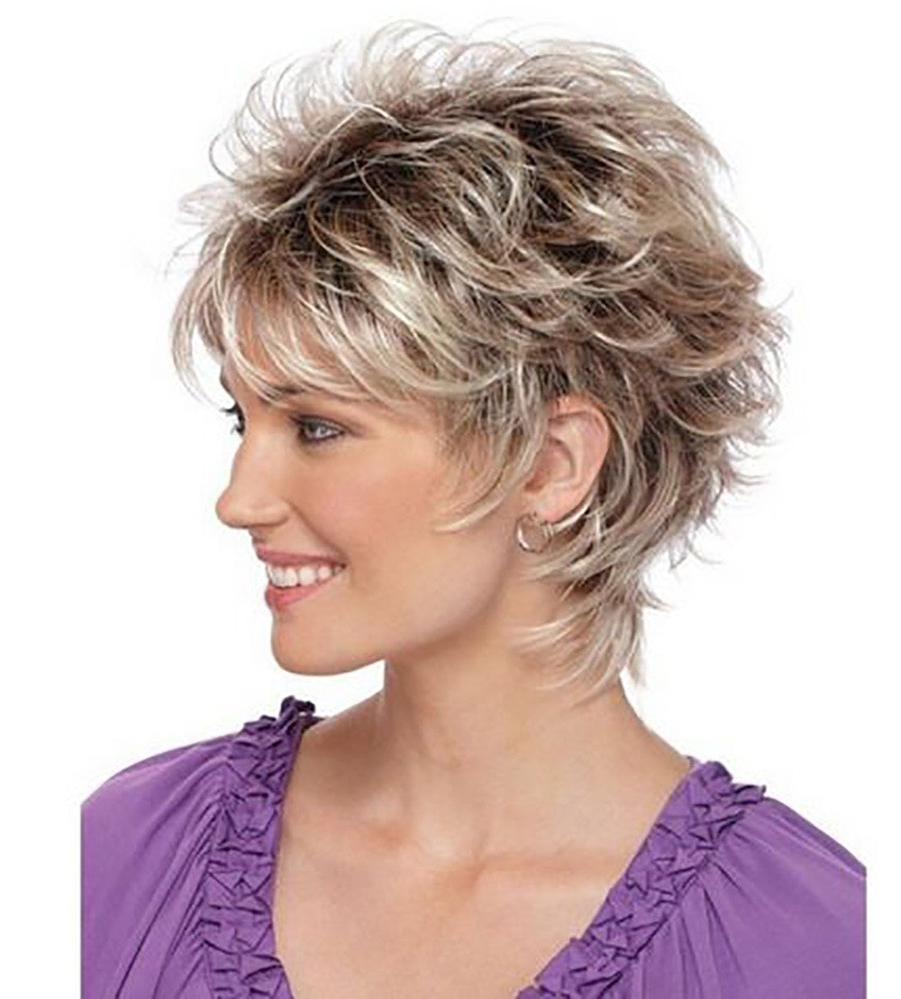 Golden Brown Melange Short Hair - Concordia Style Boutique