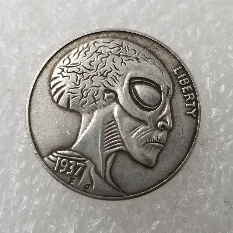 Antique Crafts Wanderer Silver Plated Coins Buffalo Commemorative Coin - Concordia Style Boutique