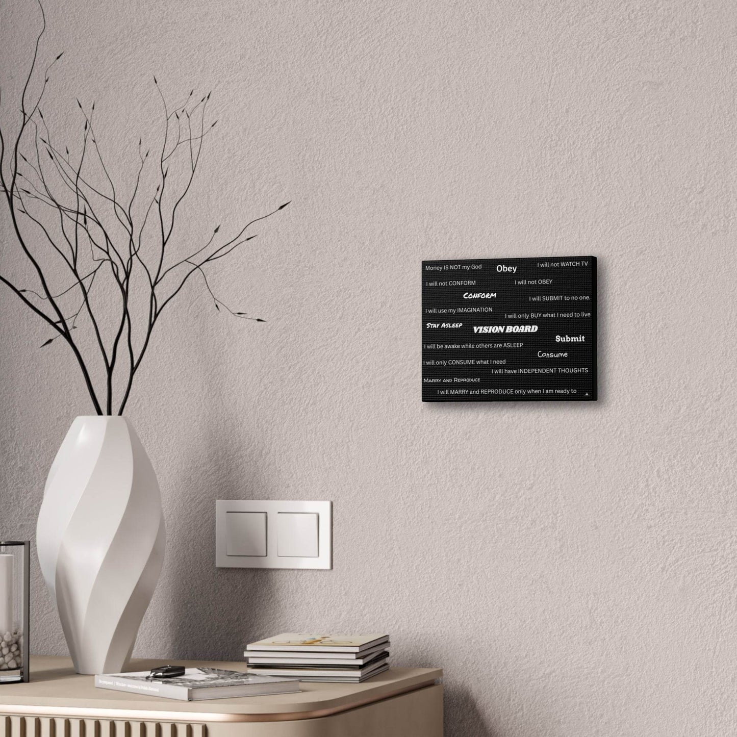 Vision Board Canvas Art - Motivational Wall Decor for Dreamers - Concordia Style Boutique