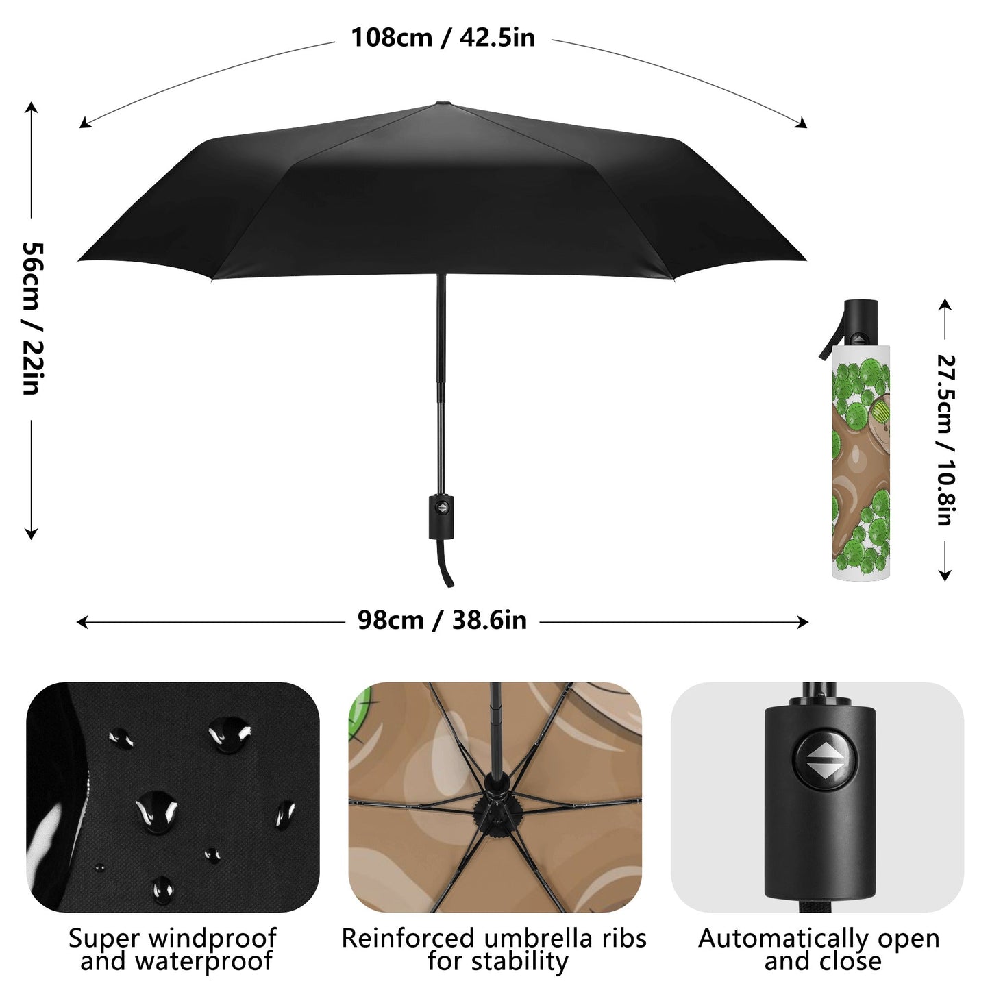 Fully Auto Open & Close Umbrella - Concordia Style Boutique