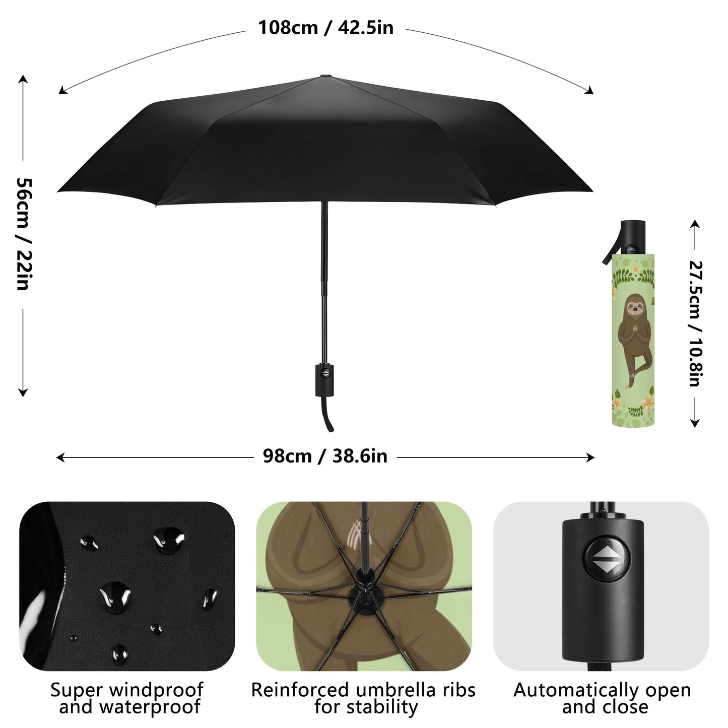 Fully Auto Open & Close Umbrella - Concordia Style Boutique