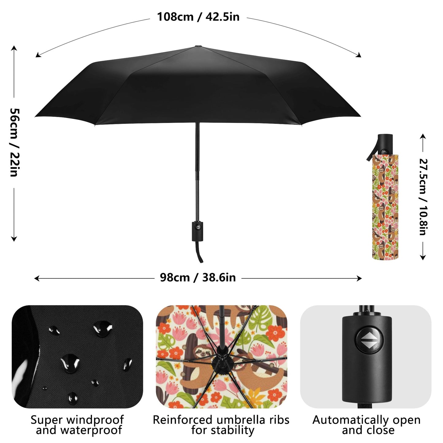 Fully Auto Open & Close Umbrella - Concordia Style Boutique
