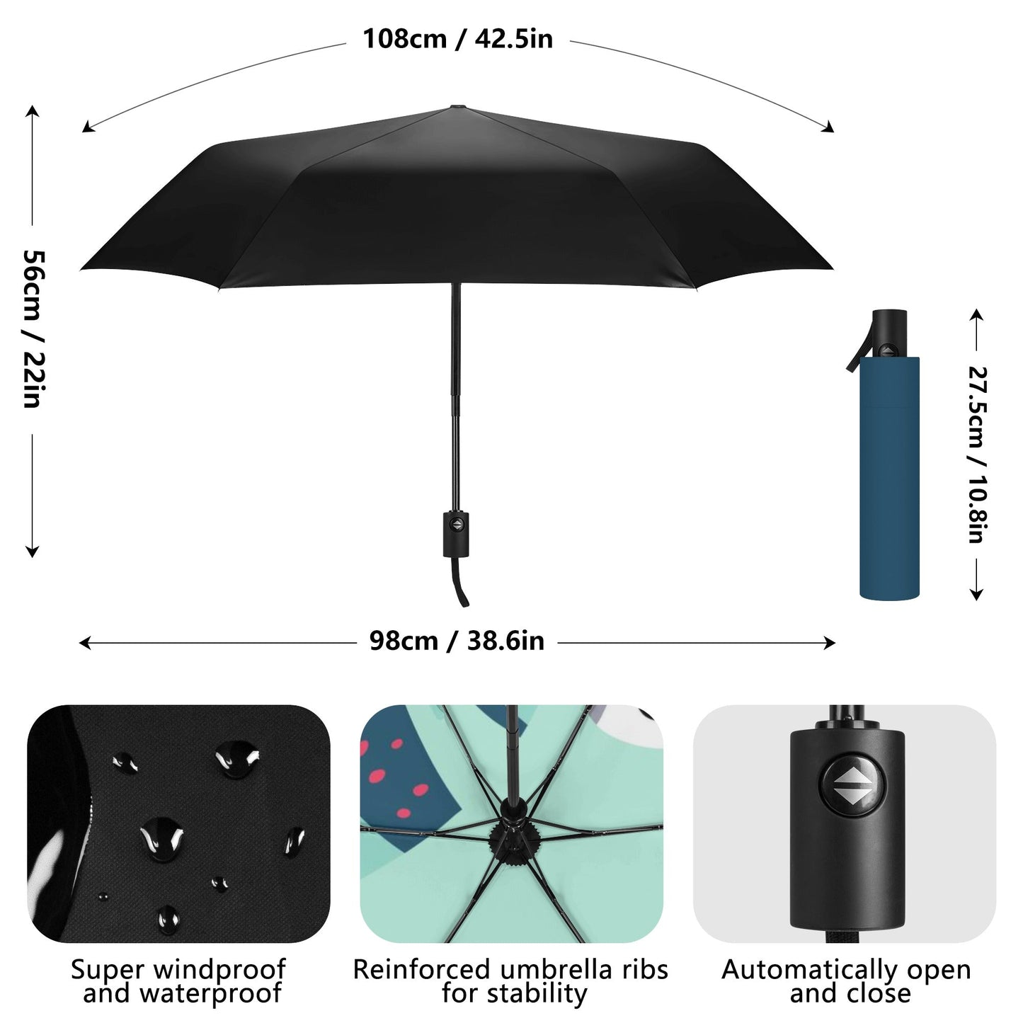 Fully Auto Open & Close Umbrella - Concordia Style Boutique