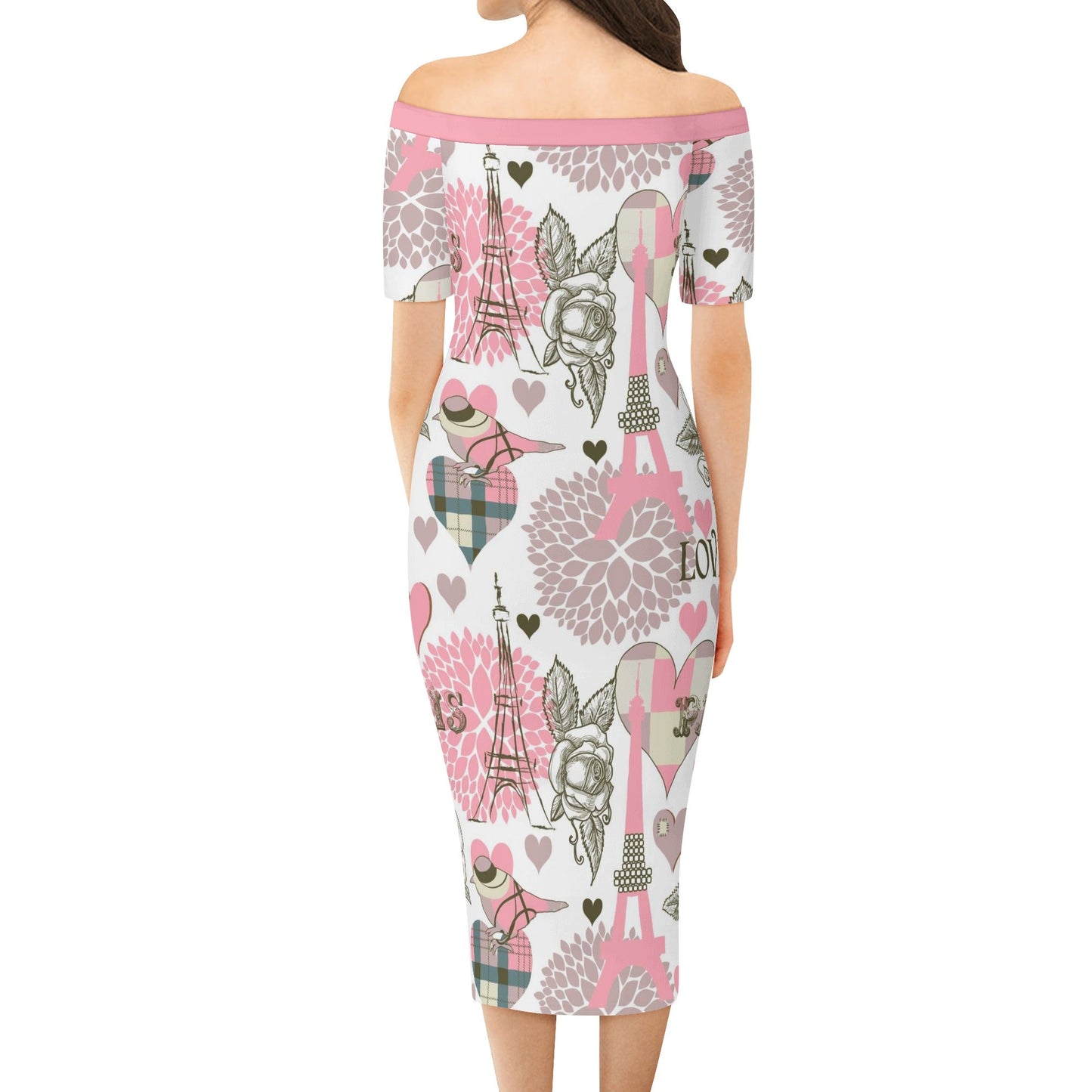 Womens Off The Shoulder Office Lady Dress - Concordia Style Boutique