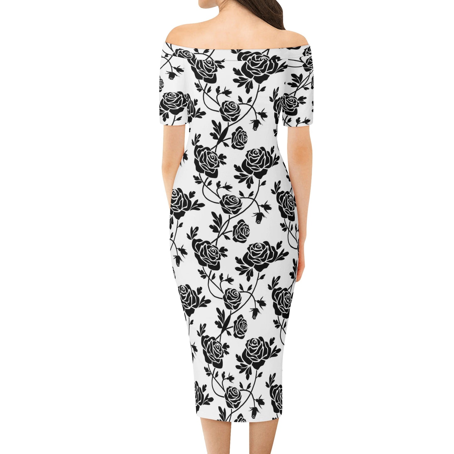 Womens Off The Shoulder Office Lady Dress - Concordia Style Boutique