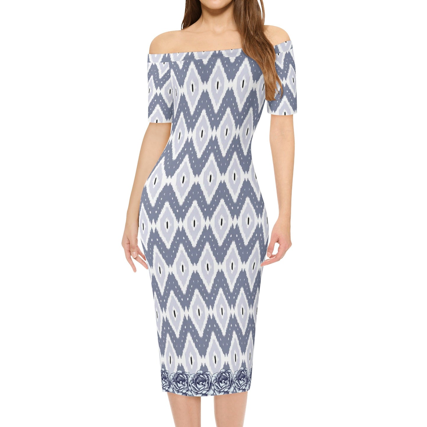 Womens Off The Shoulder Office Lady Dress - Concordia Style Boutique