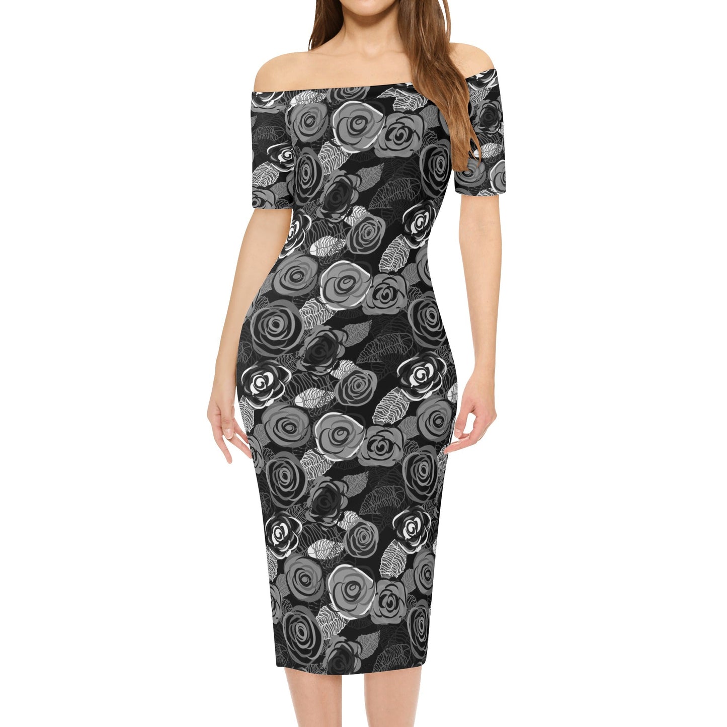 Womens Off The Shoulder Office Lady Dress - Concordia Style Boutique