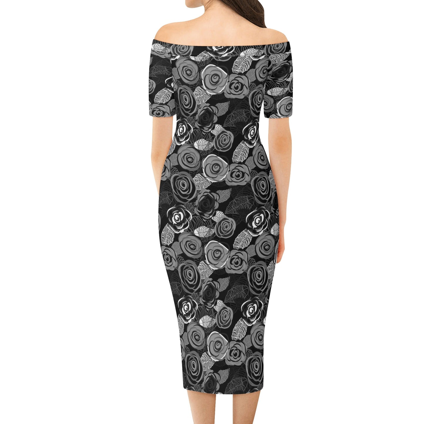 Womens Off The Shoulder Office Lady Dress - Concordia Style Boutique