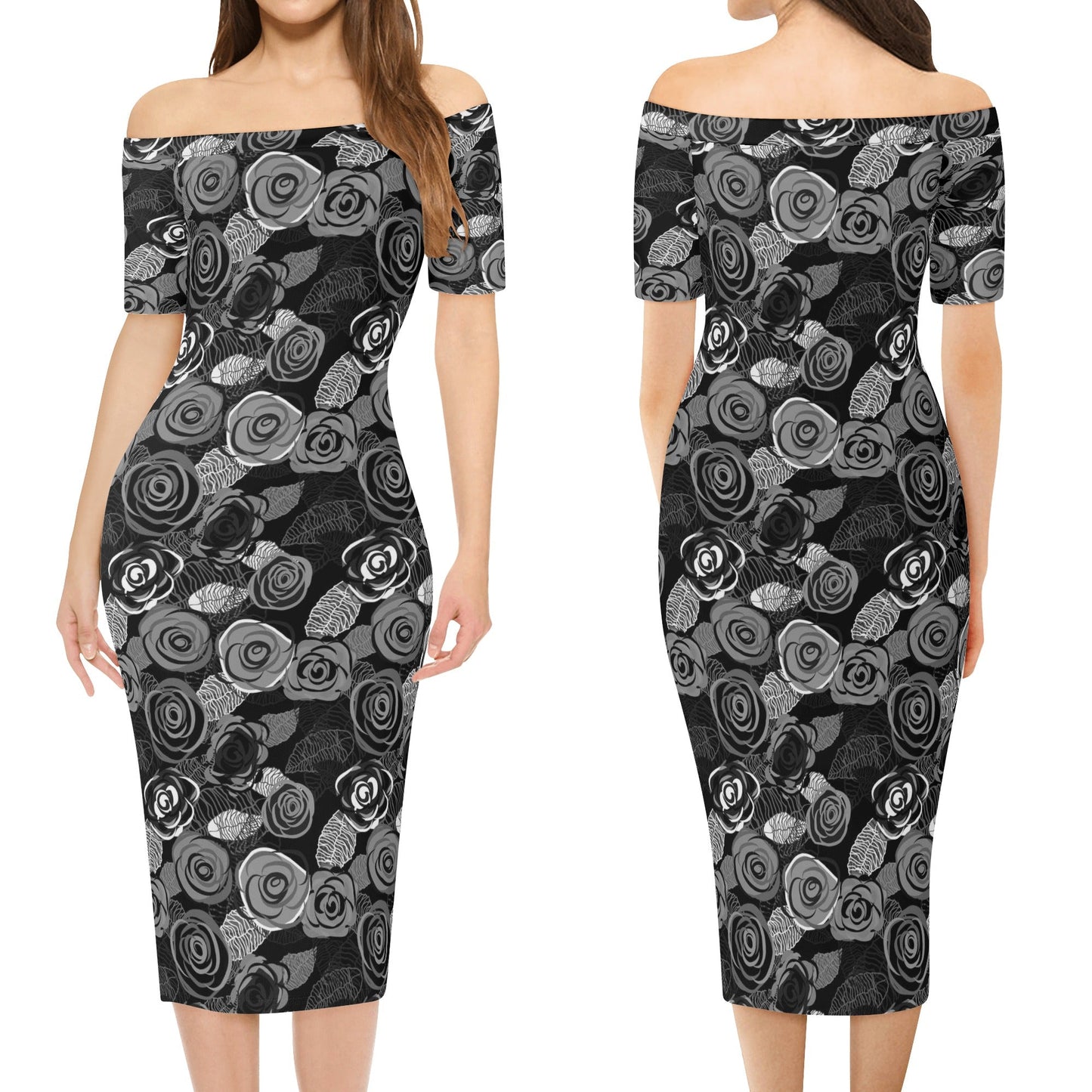Womens Off The Shoulder Office Lady Dress - Concordia Style Boutique