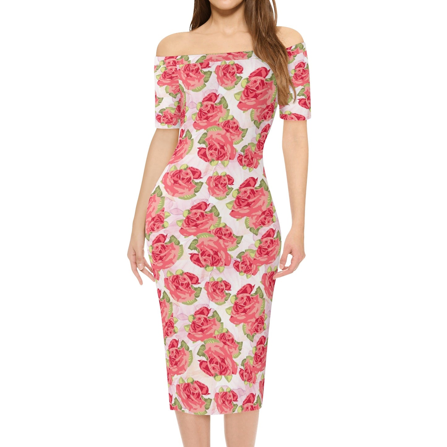 Womens Off The Shoulder Office Lady Dress - Concordia Style Boutique
