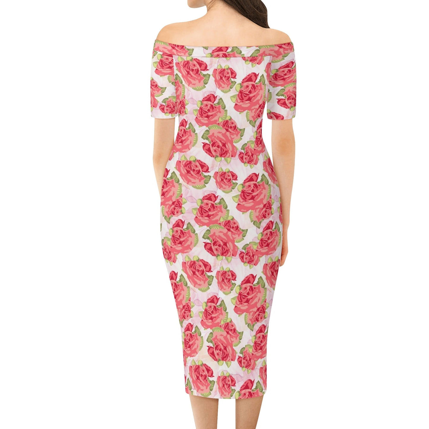 Womens Off The Shoulder Office Lady Dress - Concordia Style Boutique