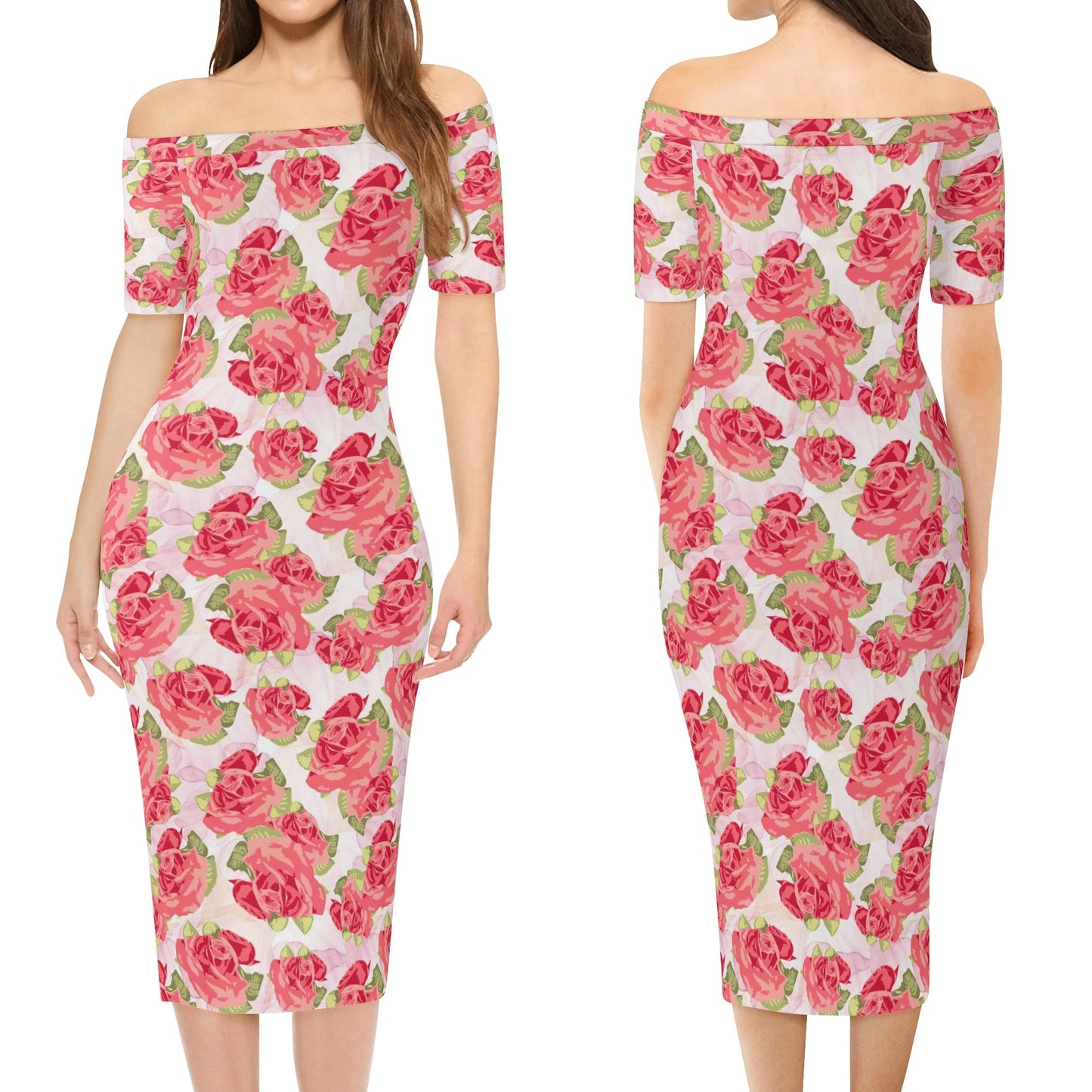 Womens Off The Shoulder Office Lady Dress - Concordia Style Boutique