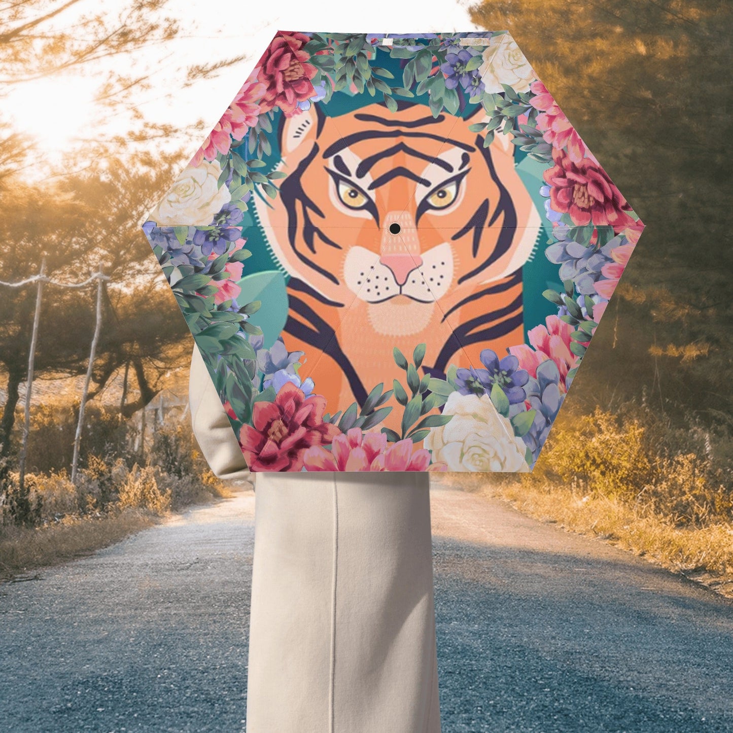 Lightweight Manual Folding Umbrella Printing Outside - Concordia Style Boutique