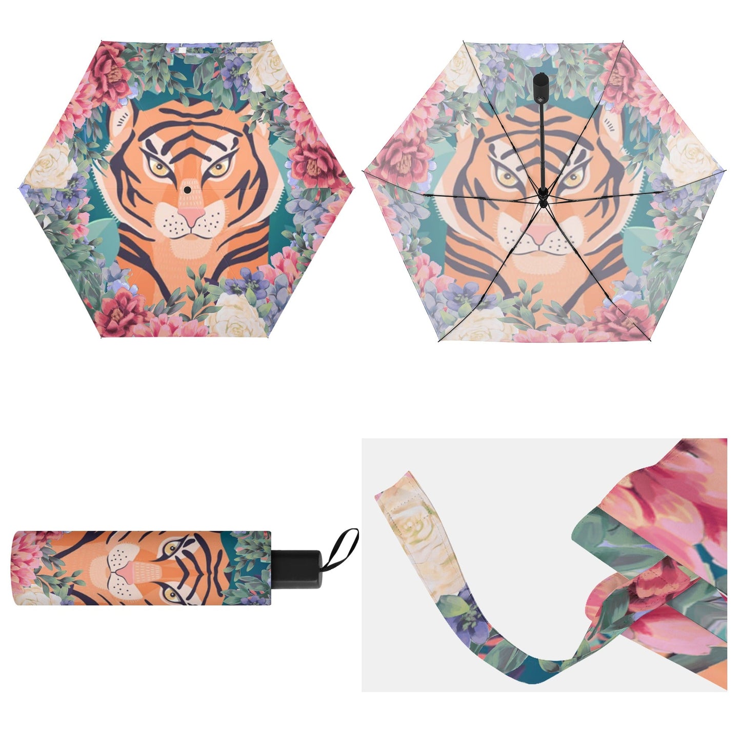 Lightweight Manual Folding Umbrella Printing Outside - Concordia Style Boutique