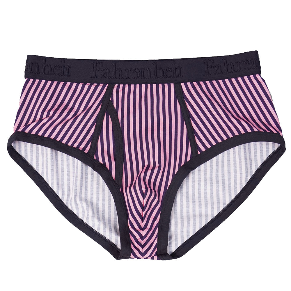 Wayne Brief | Vertical Stripe Pink/Navy - Concordia Style Boutique