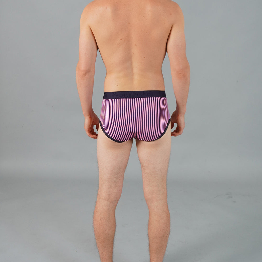 Wayne Brief | Vertical Stripe Pink/Navy - Concordia Style Boutique
