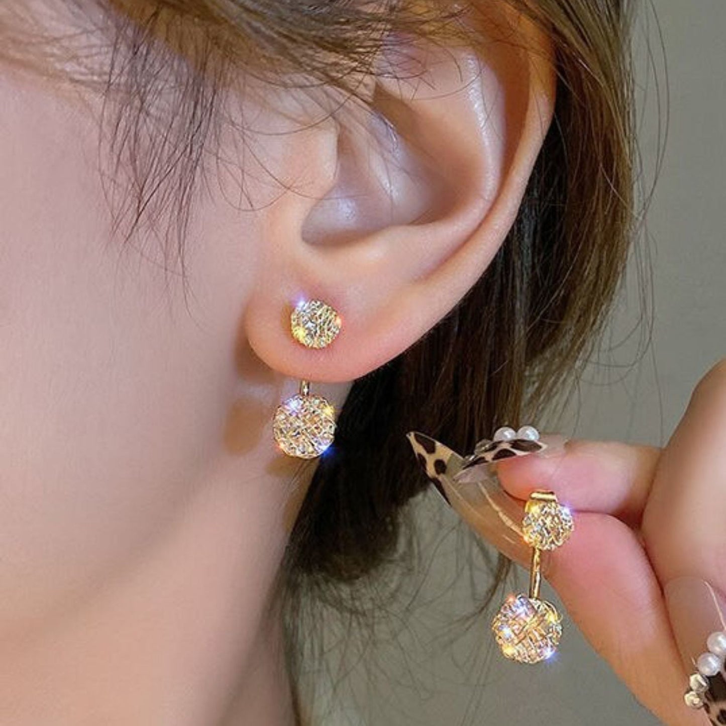 DOUBLE STUDDED EARRINGS (PAIR) - Concordia Style Boutique
