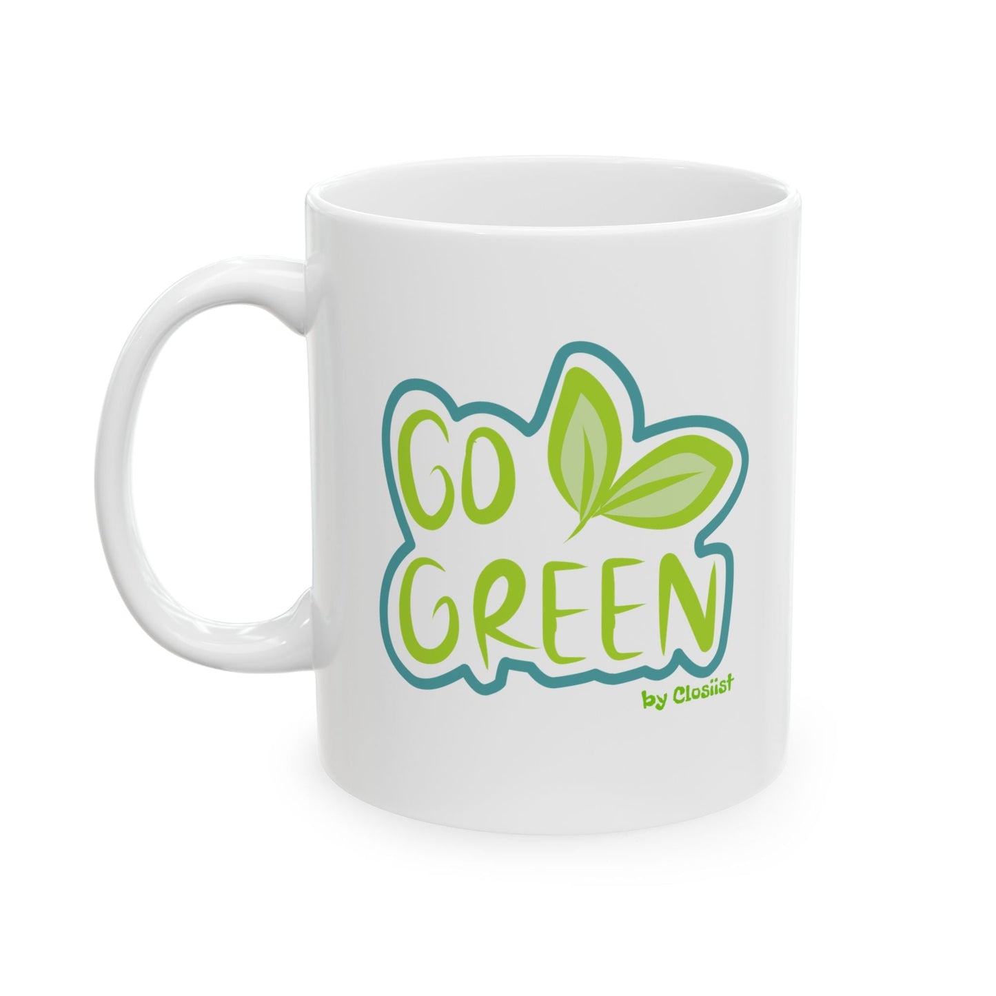 Go Green Ceramic Mug – Eco-Friendly, Statement Mug - Concordia Style Boutique