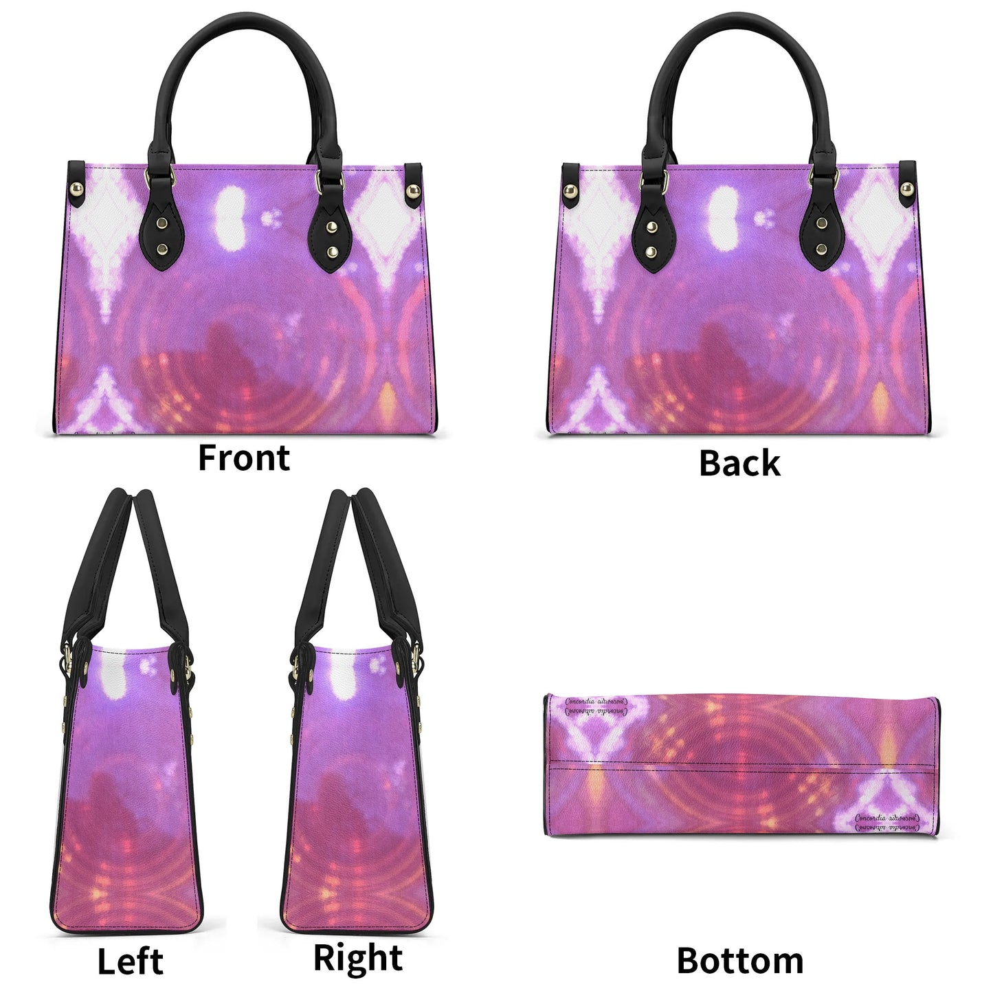 Womens PU Handbag - Pink - Designed by Concordia - Concordia Style Boutique