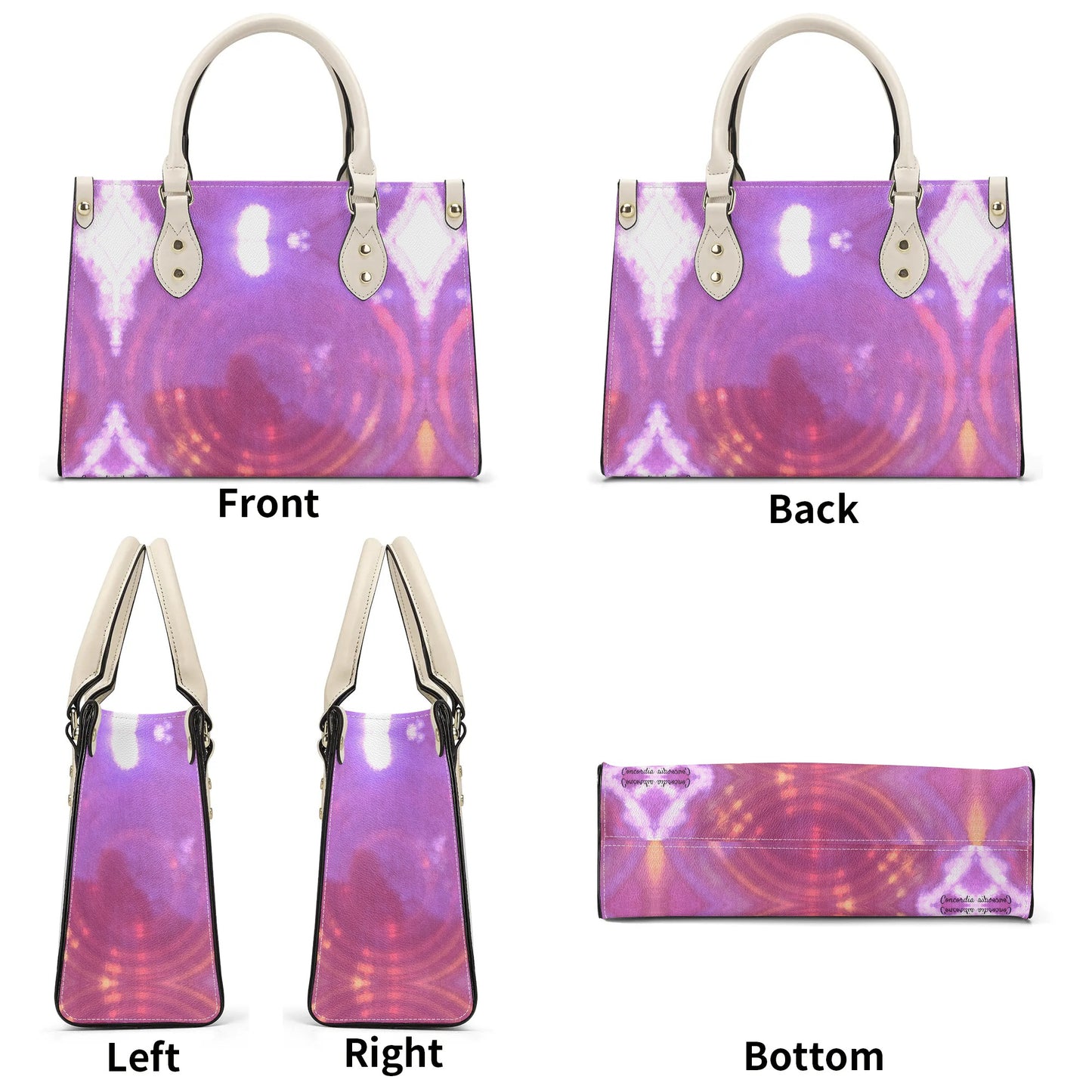 Womens PU Handbag - Pink - Designed by Concordia - Concordia Style Boutique