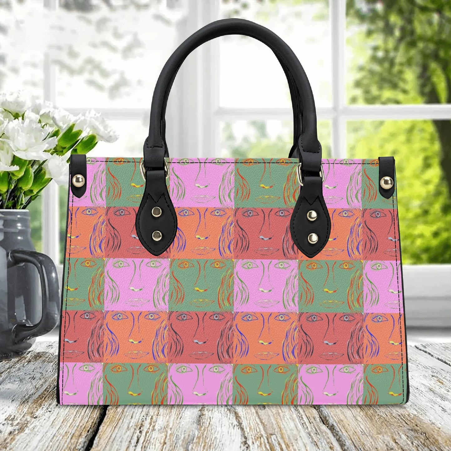 Womens PU Handbag - Woman Goes Pop! - Designed by Concordia - Concordia Style Boutique