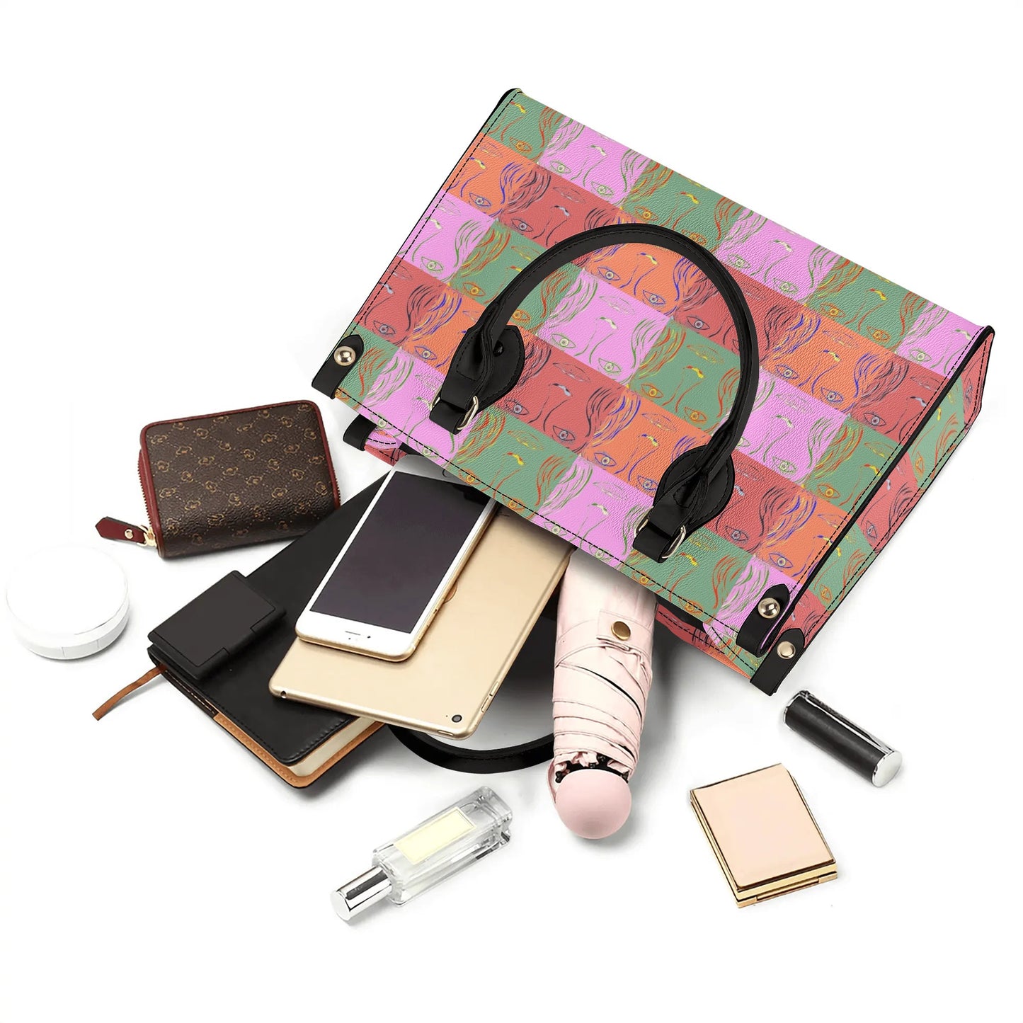 Womens PU Handbag - Woman Goes Pop! - Designed by Concordia - Concordia Style Boutique