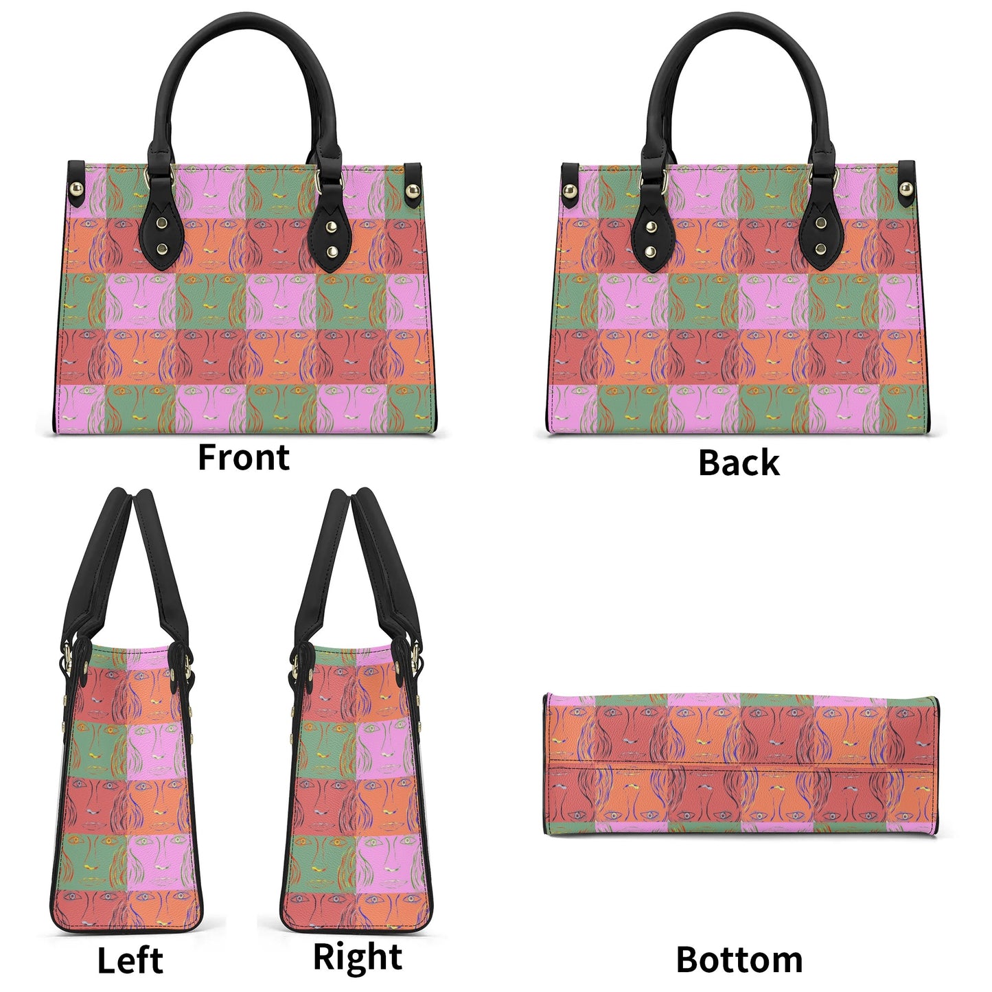 Womens PU Handbag - Woman Goes Pop! - Designed by Concordia - Concordia Style Boutique